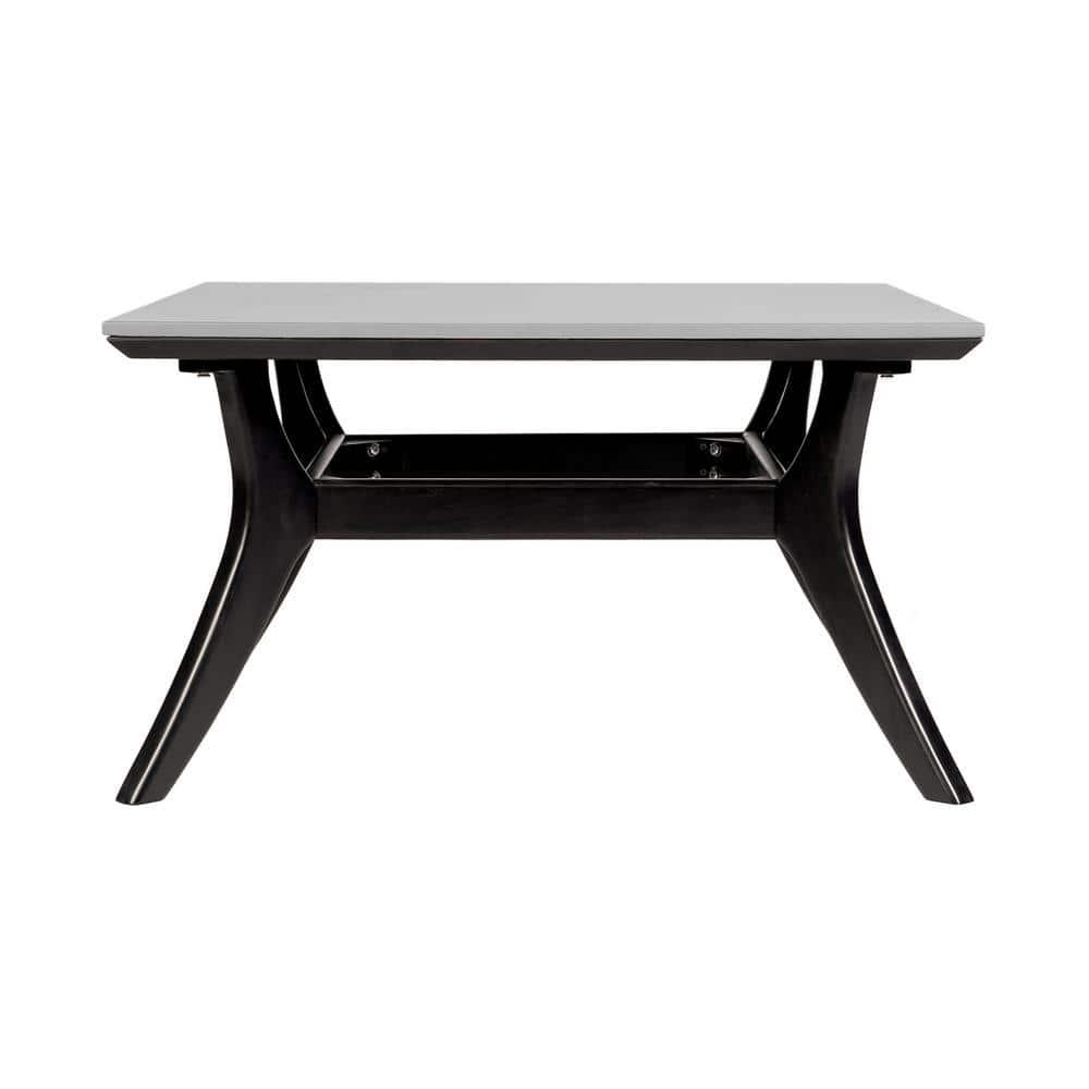Armen Living Beckham Outdoor Coffee Table In Eucalyptus Wood And Super Stone