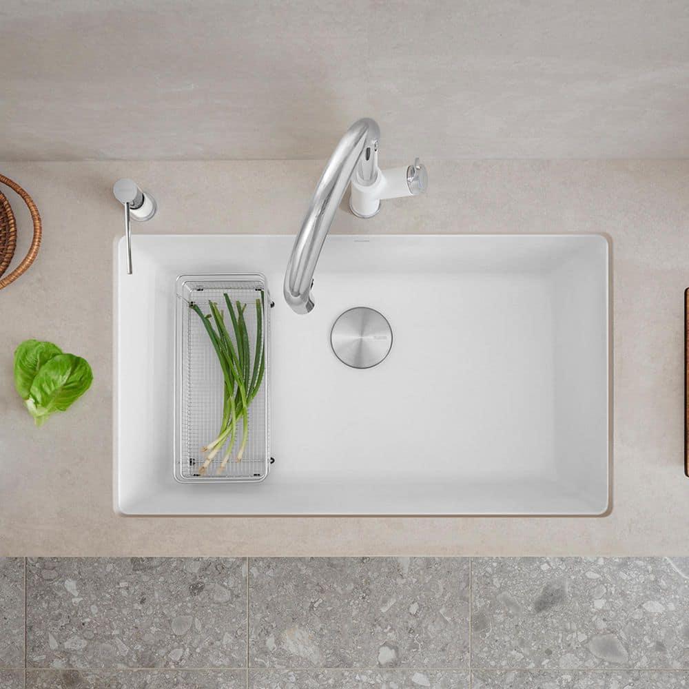 Precis SILGRANIT 32" L X 19" W Super Single Undermount Kitchen SInk
