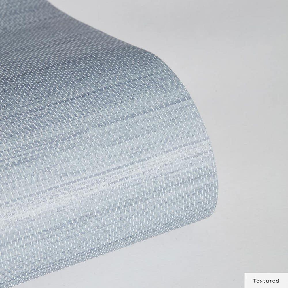 Tempaper & Co.® Faux Horizontal Grasscloth Removable Peel and Stick Wallpaper, Textured Blue, 28 sq. ft.: Vinyl, Prepasted, Abstract Pattern