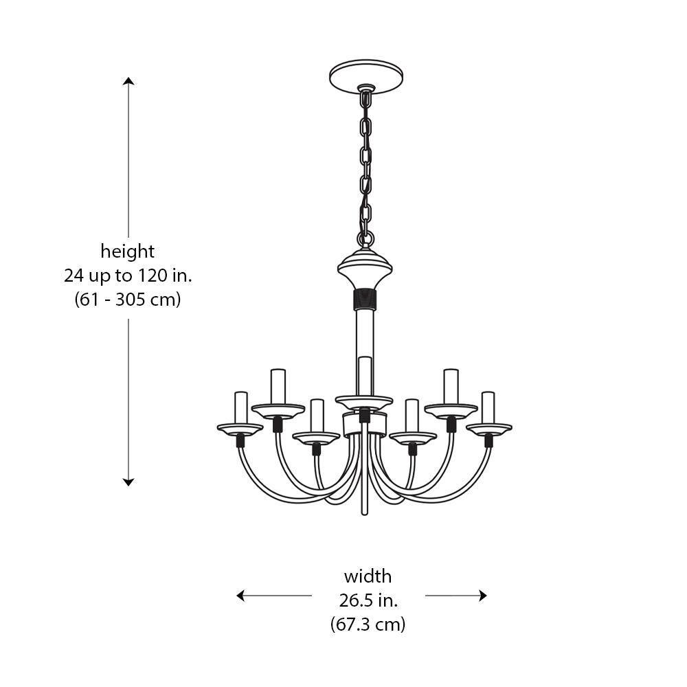Trans Globe Lighting - Four Light Chandelier-Brushed Nickel Finish