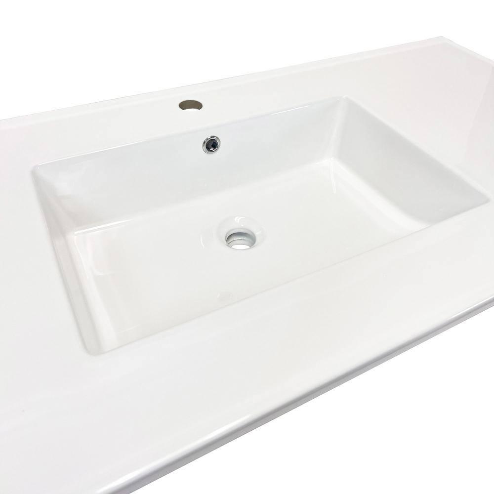 Bellaterra Home Vitreous China Top with 3-Faucet Holes