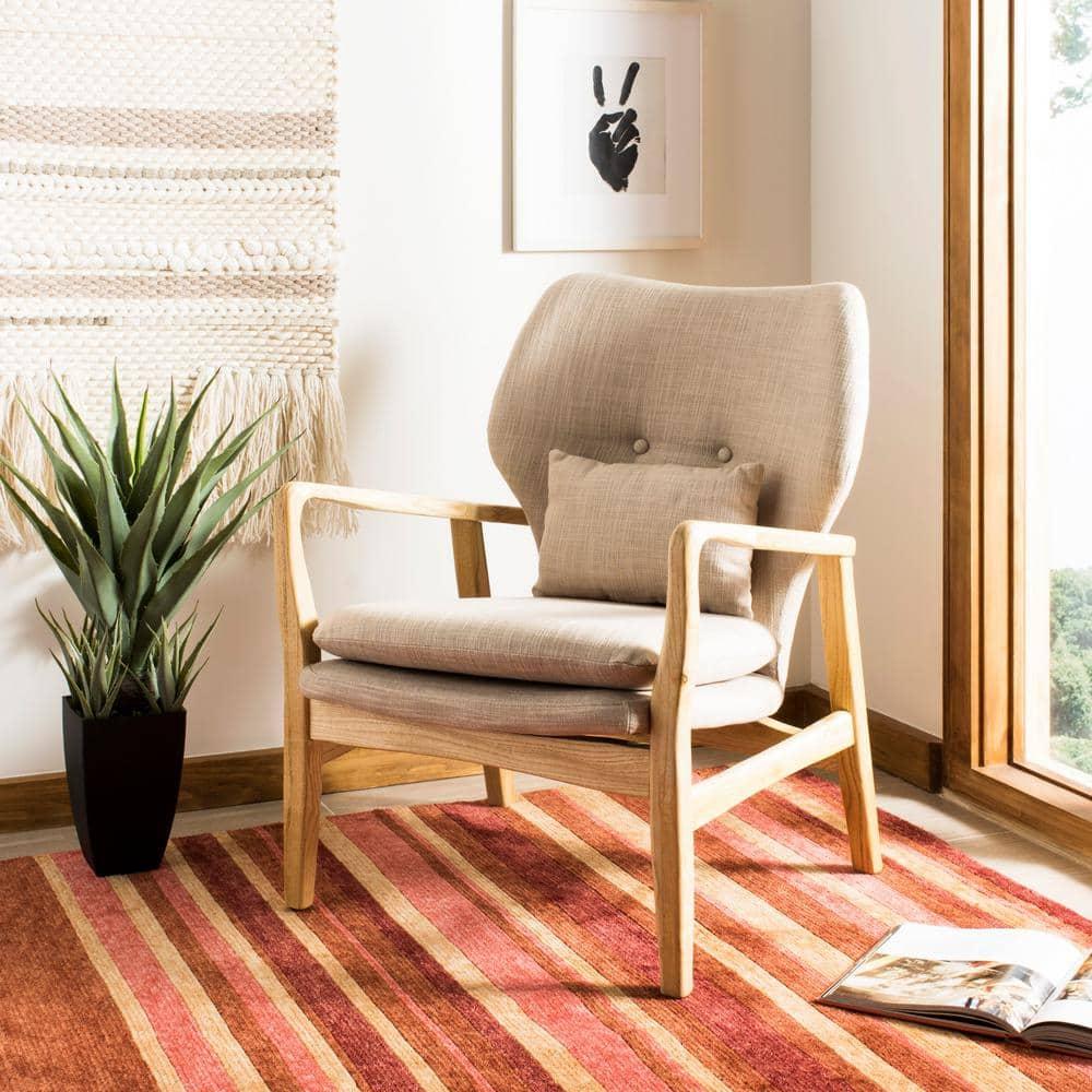 Tarly Accent Chair - ACH9500B - Beige/Natural - Safavieh