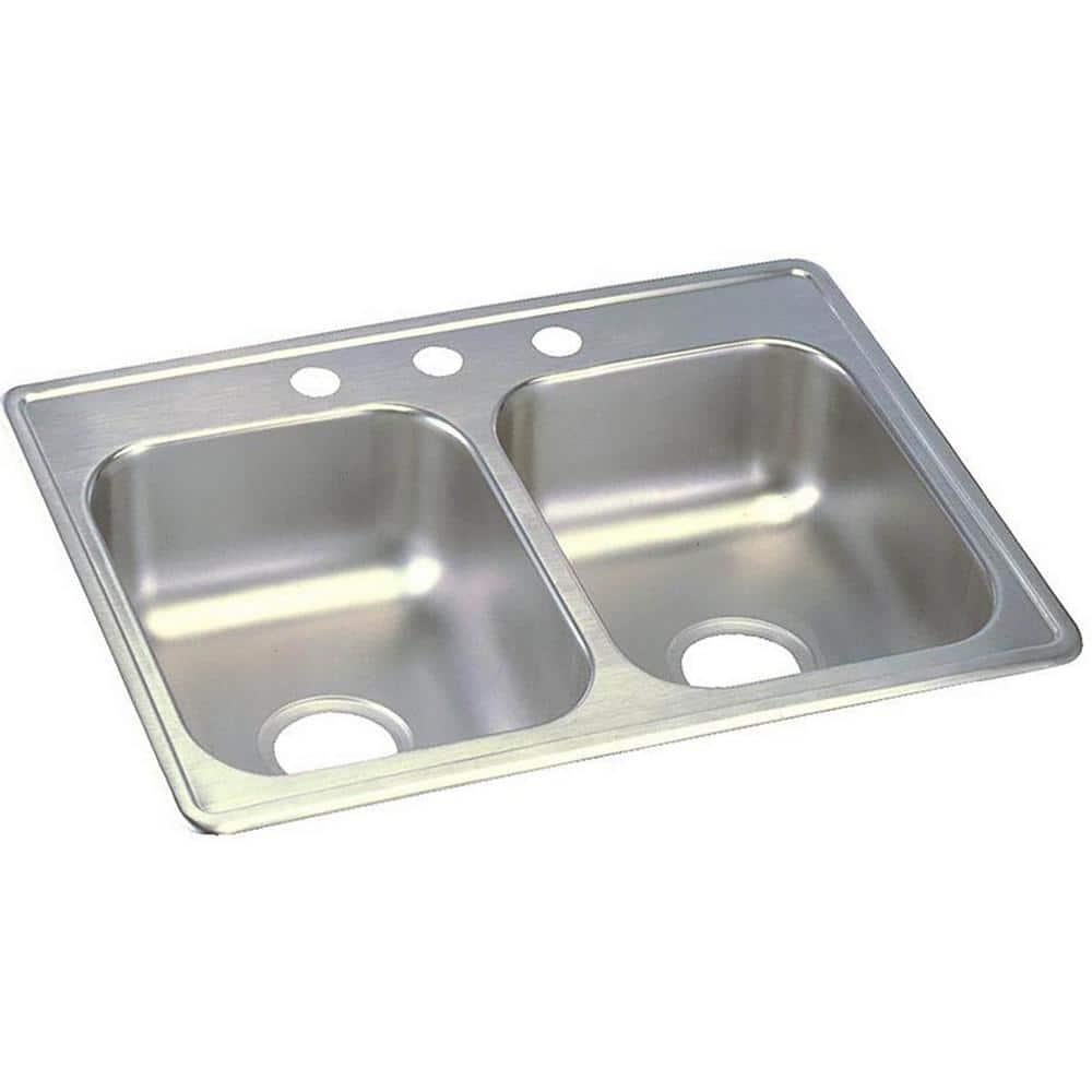 Elkay D225194 Dayton 25" L x 19" W Double Basin Drop-In Kitchen Sink