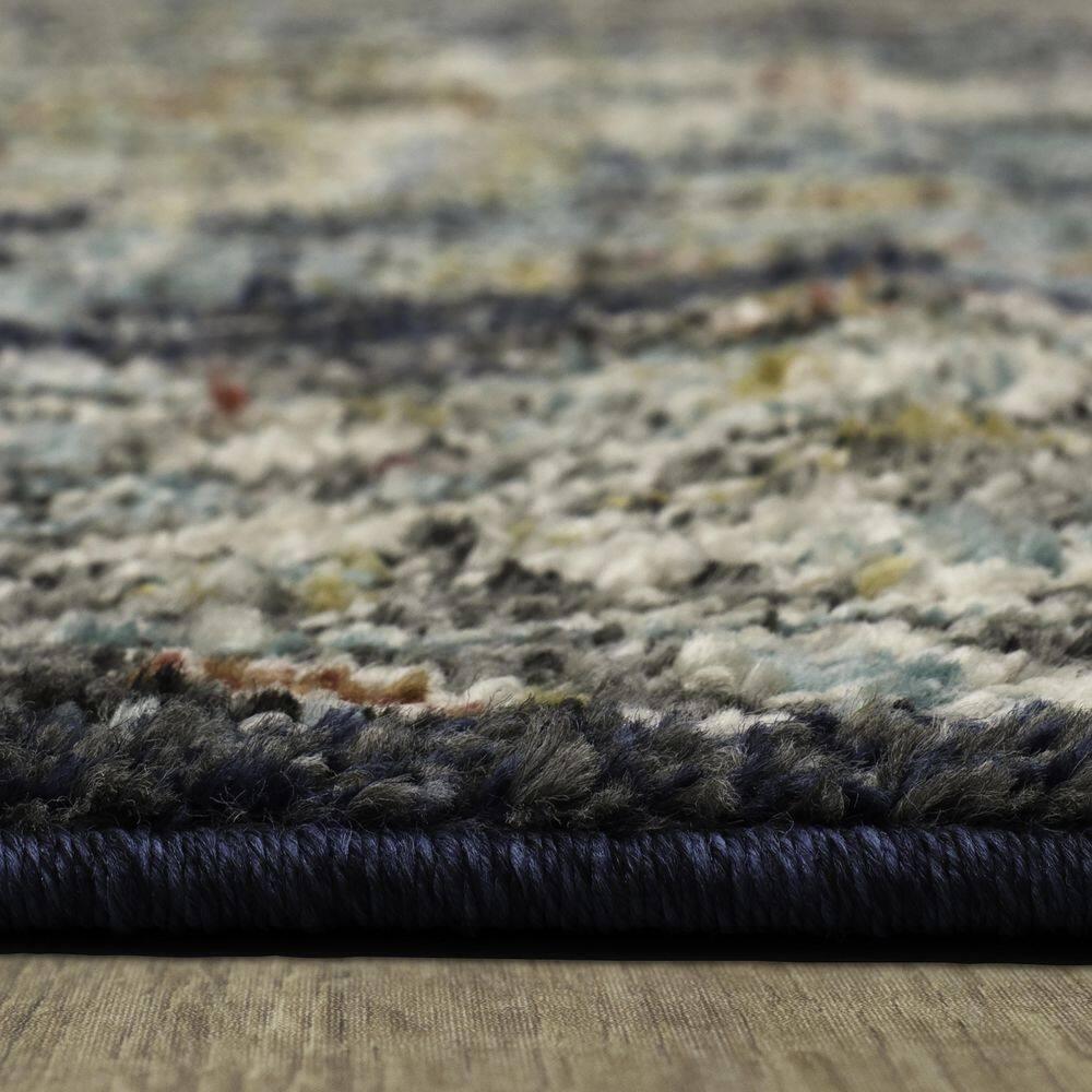 Elysian Blue Medallion 8' x 10' Synthetic Area Rug