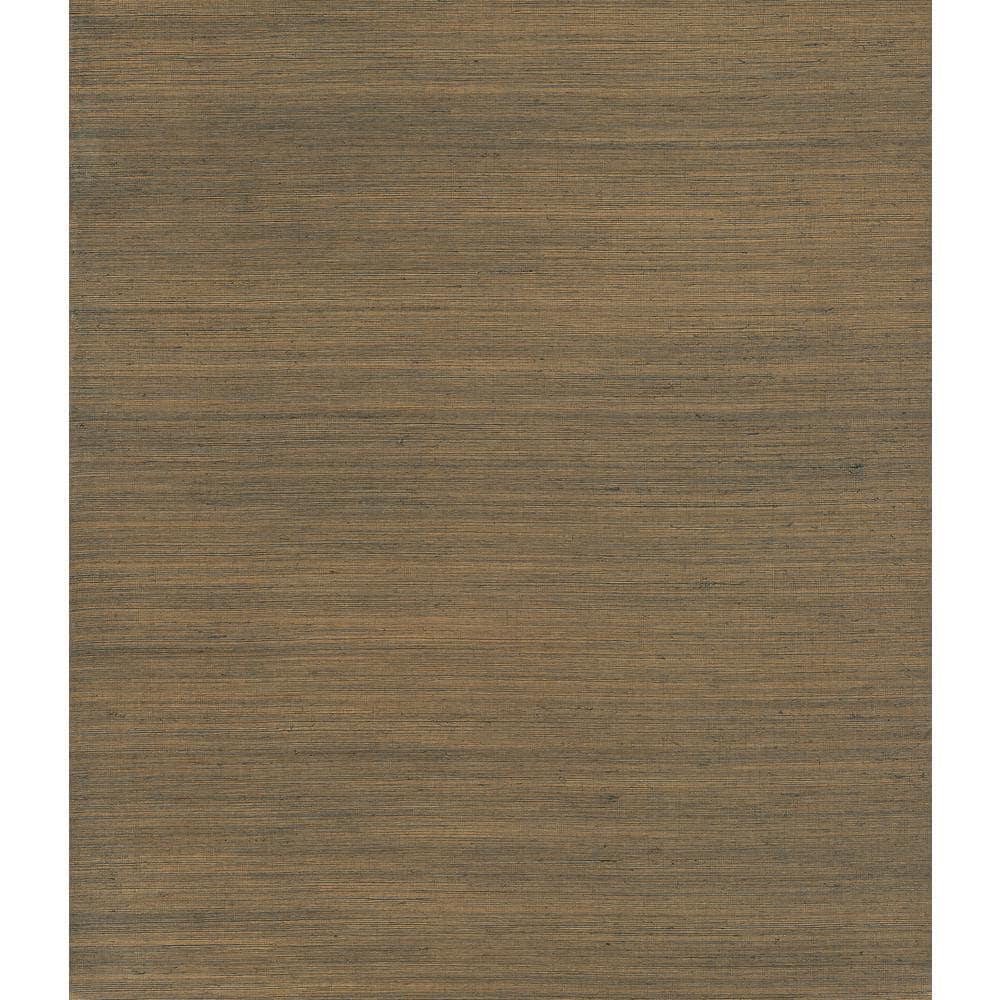 Slate and Bronze Grasscloth Removable Wallpaper Roll