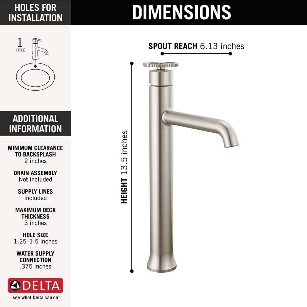 Trinsic Single Hole Vessel Bathroom Faucet, Single Handle Vessel Bathroom Sink Faucet
