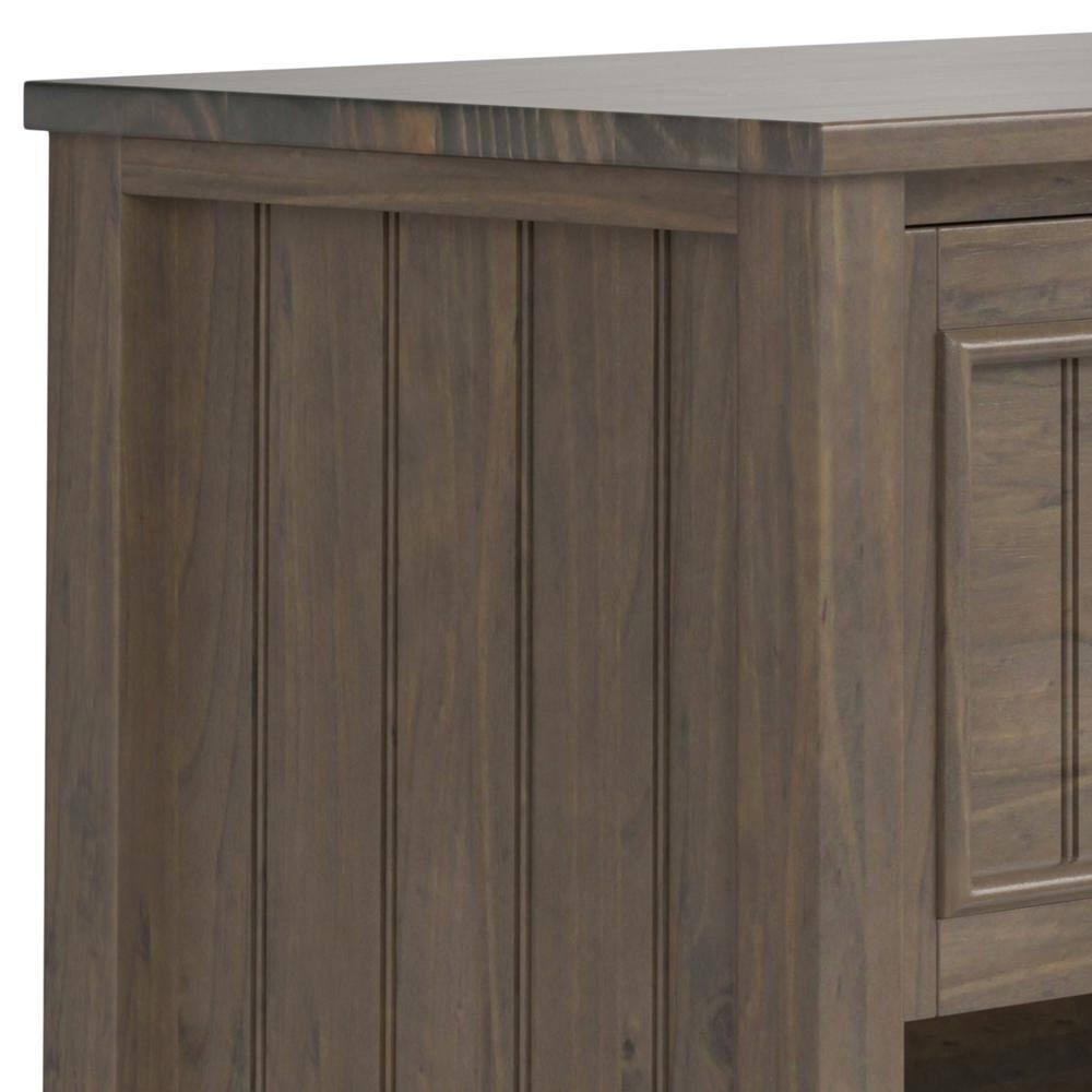 Lev SOLID WOOD 24" Wide Transitional Bedside Nightstand Table in Smoky Brown