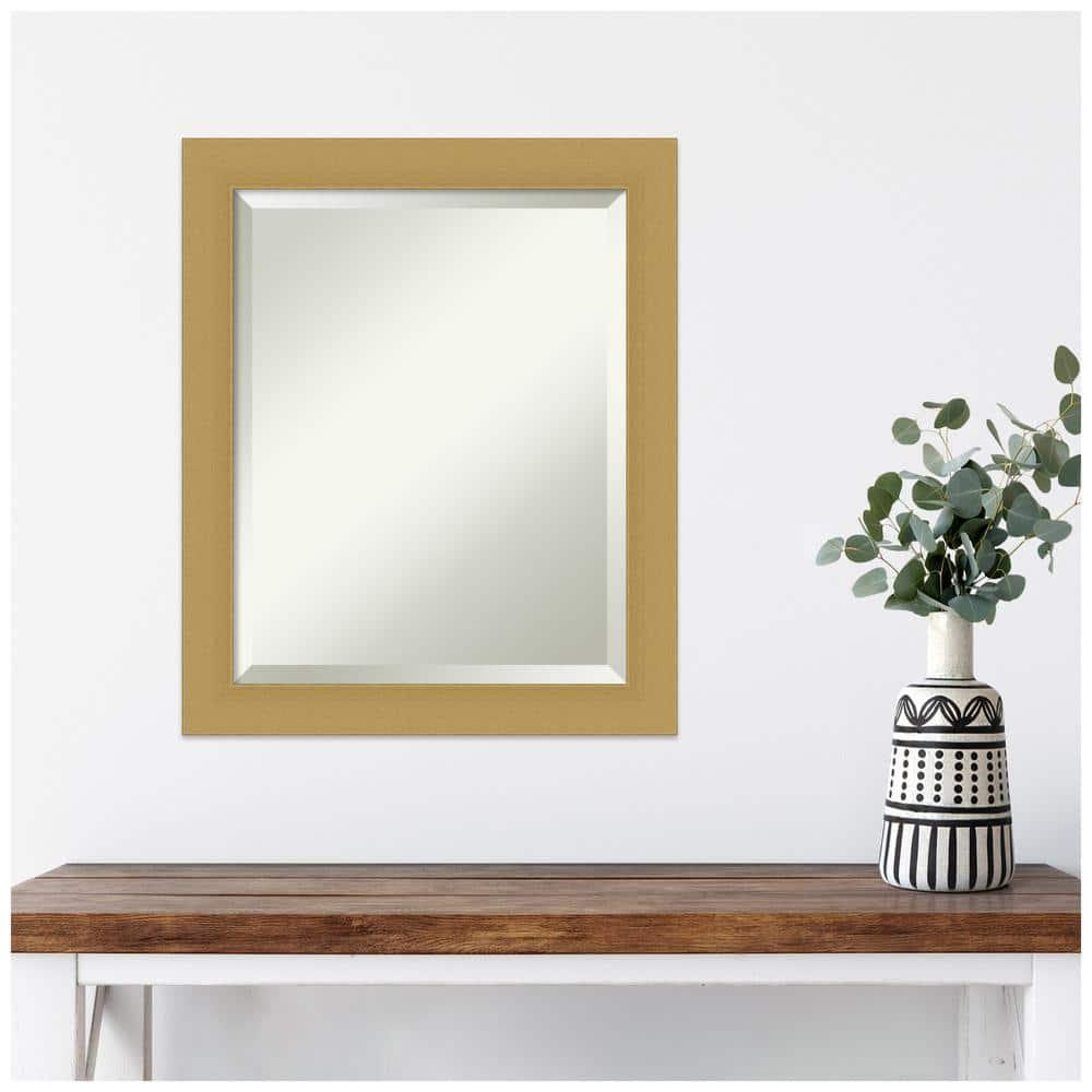 Amanti Art Grace Brushed Gold Framed Wall Mirror - 19.50 x 23.50 in