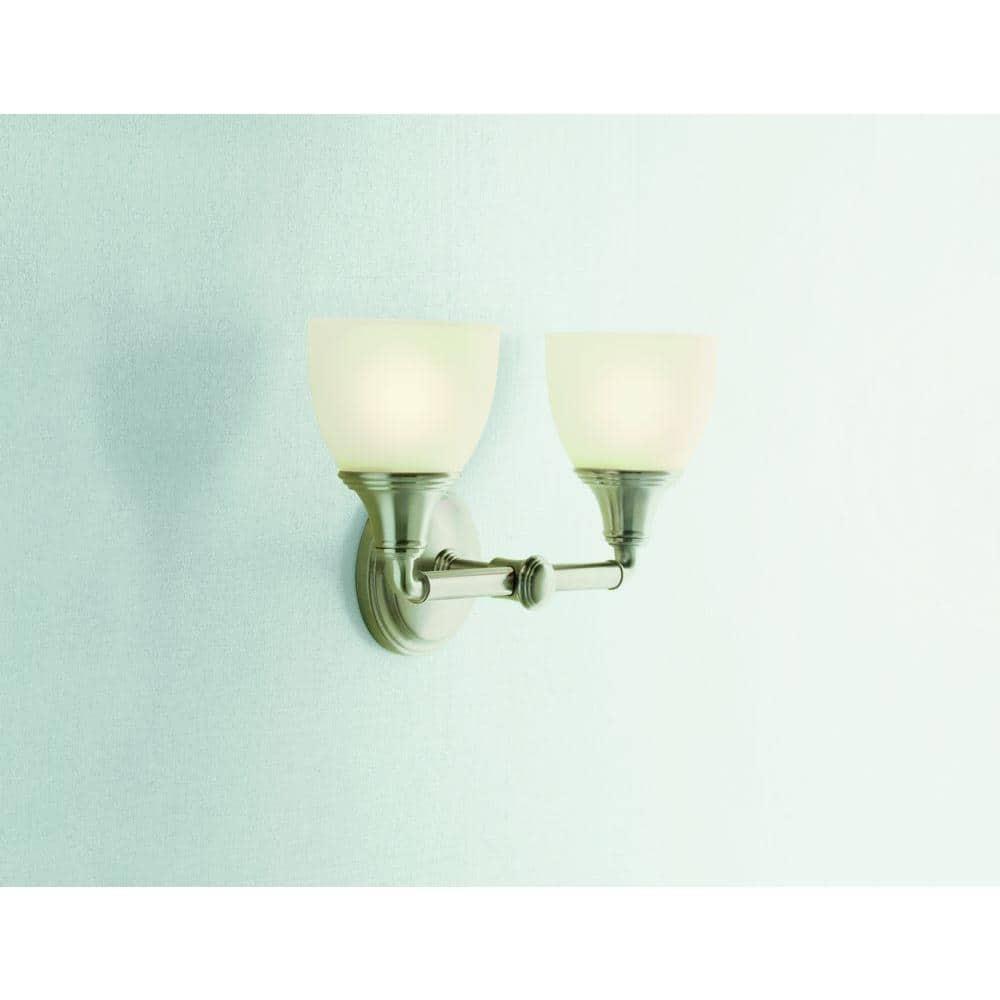 Devonshire 2 Light Indoor Bathroom Vanity Light Fixture, Position Facing Up or Down, UL Listed