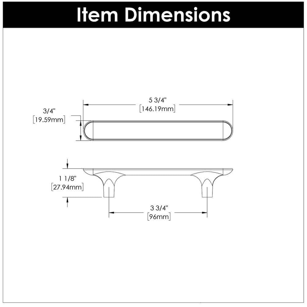 Maven Kitchen Cabinet Handles, Solid Core Drawer Pulls for Cabinet Doors, 3-3/4" (96mm)