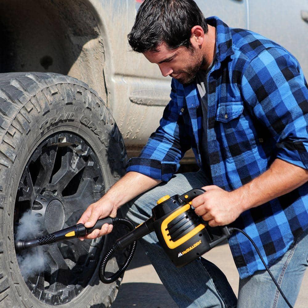 MC1230 Handheld Steam Cleaner, 10 Minute Runtime, 11 Accessories: Jet Nozzle, Brushes, & More - Built for Home, Tile, Grout, Carpet, Furniture, Car Detailing, & Commercial Deep Cleaning