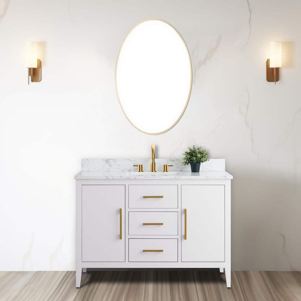 48'' Single Bathroom Vanity with Engineered Marble Top