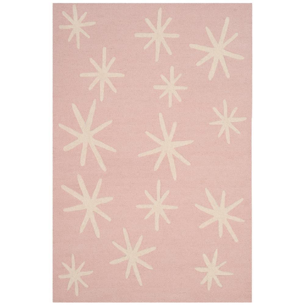 Safavieh Kids SFK908 Hand Tufted Area Rug - Pink/Ivory - 4'x6' - Safavieh.