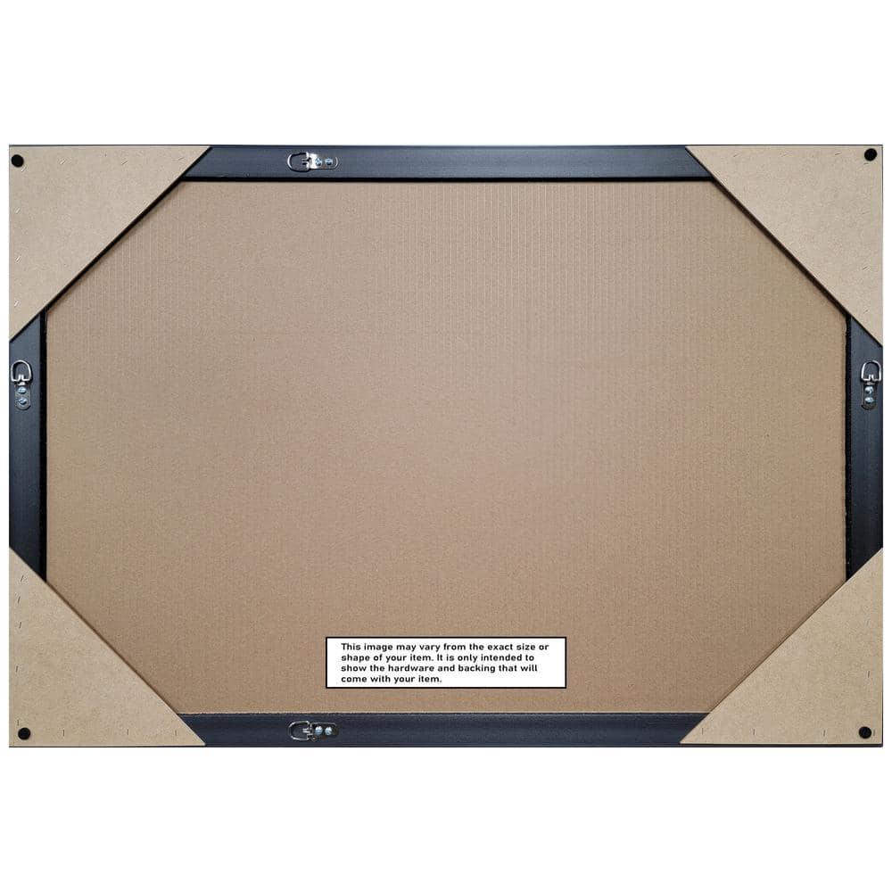 Edwin Grey 22.5 in. x 22.5 in. Beveled Casual Square Wood Framed Bathroom Wall Mirror in Gray