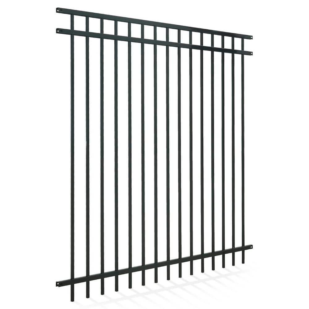 Fencer Wire Fencer Wire 4/ 5/ 6FT H X 6FT W Heavy Duty Flat Top Fence Barrier Panel, Anti-Rust Metal Fencing Panel
