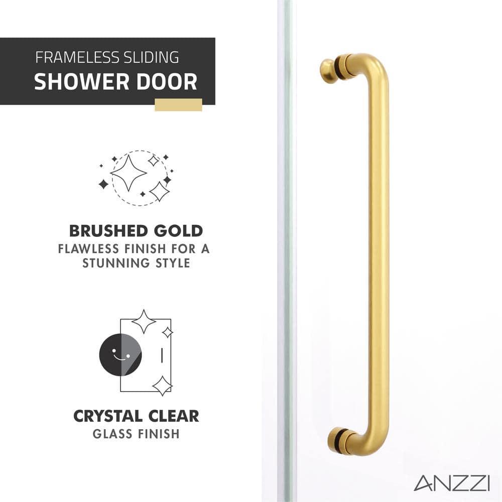 60” W x 76” H Sliding Frameless Shower Door