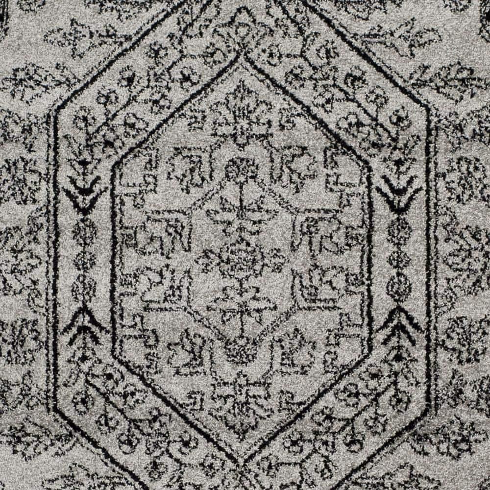 Adirondack ADR108 Power Loomed Area Rug - Silver/Black - 4'x6' - Safavieh.