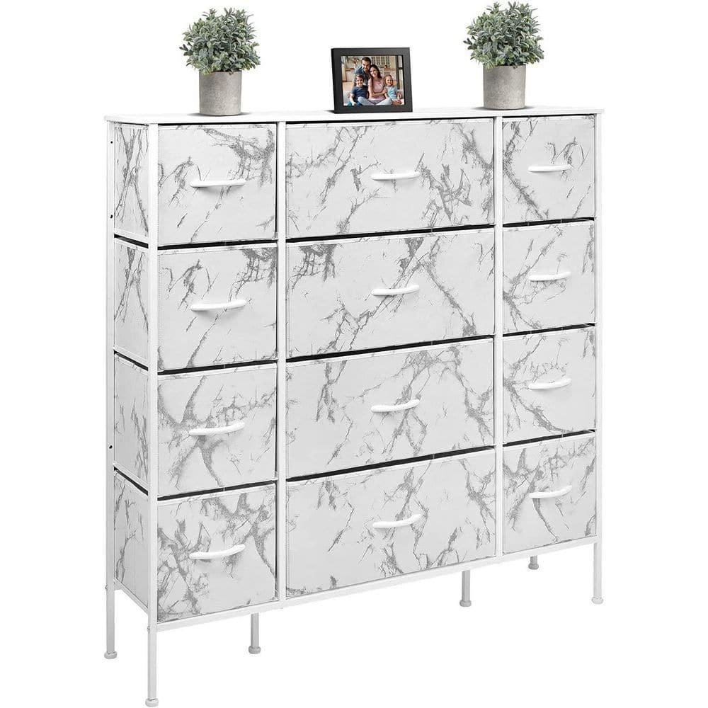 Sorbus Sorbus 12 Drawers Dresser with Steel Frame and Wood Top
