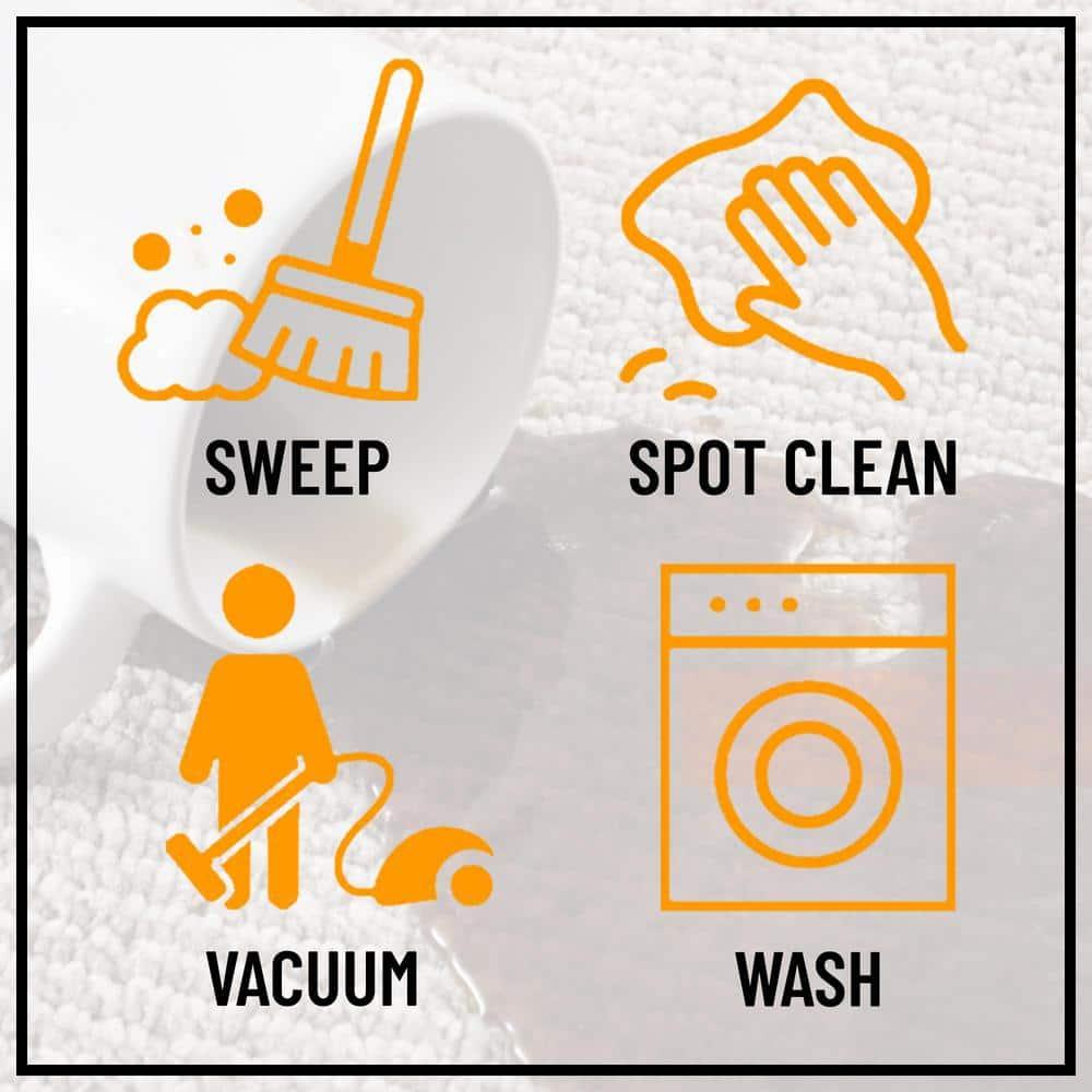 Ottomanson Ottohome Non-Slip Solid Area Rug For Living Room, Hallway Runner, Entryway Rug