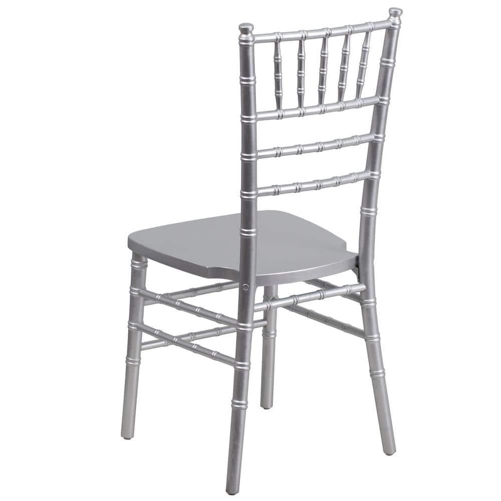 Flash Furniture HERCULES Series Silver Wood Chiavari Chair