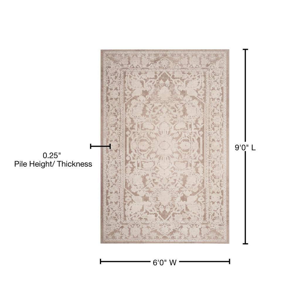 Reflection RFT665 Power Loomed Indoor Area Rug - Beige/Cream - 6'x9' - Safavieh.