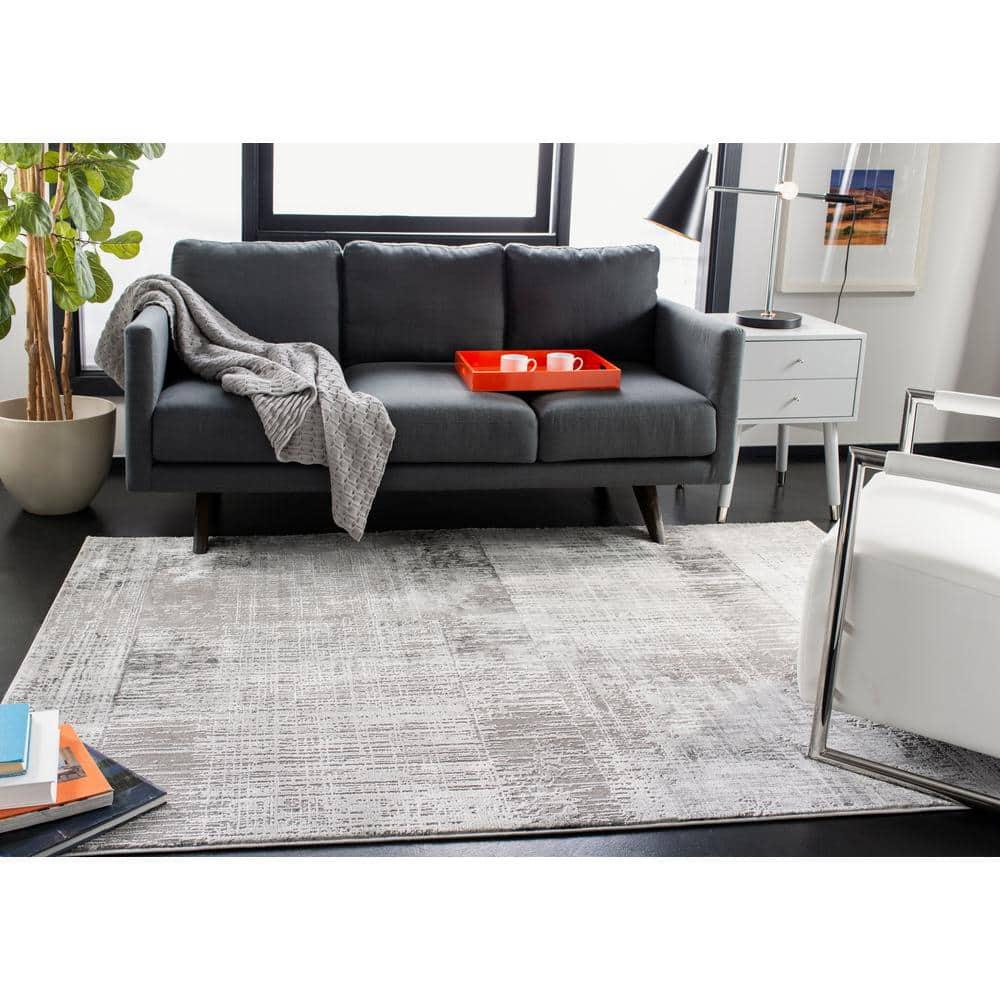 Craft CFT874 Loomed Indoor Area Rug - Grey/Dark Grey - 6'7"x9' - Safavieh