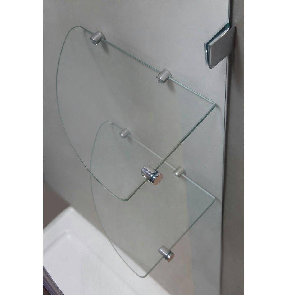 Nautis GS 72" H Hinged Frameless Shower Door