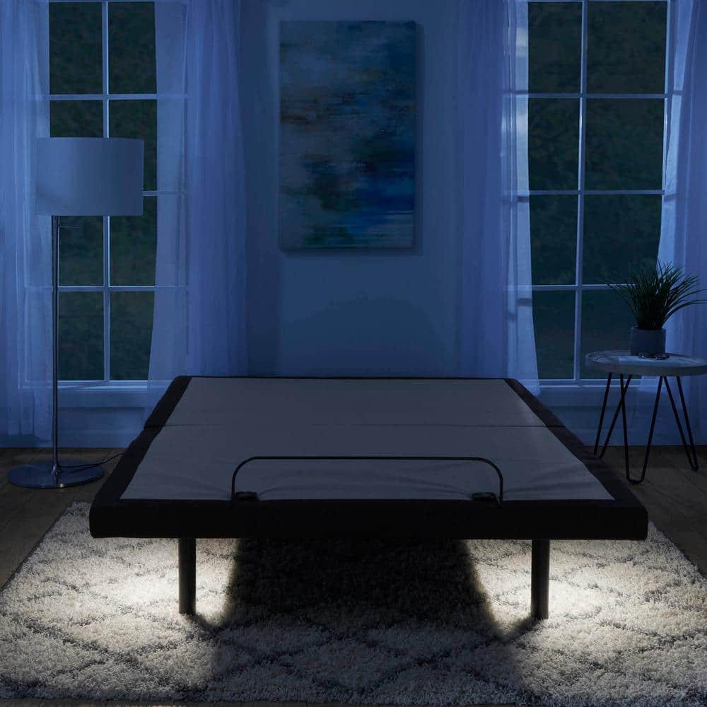 Clara Clark Clara Clark Massaging Zero Gravity, Zero Clearance Adjustable Bed with Wireless Remote, USB Ports & LED Lights