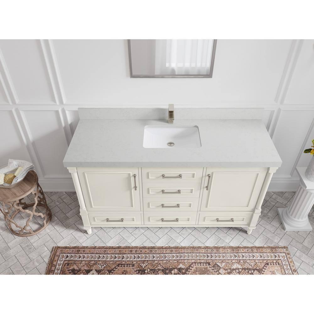 Willow Collections Aberdeen 60'' Single Bathroom Vanity with Quartz Top