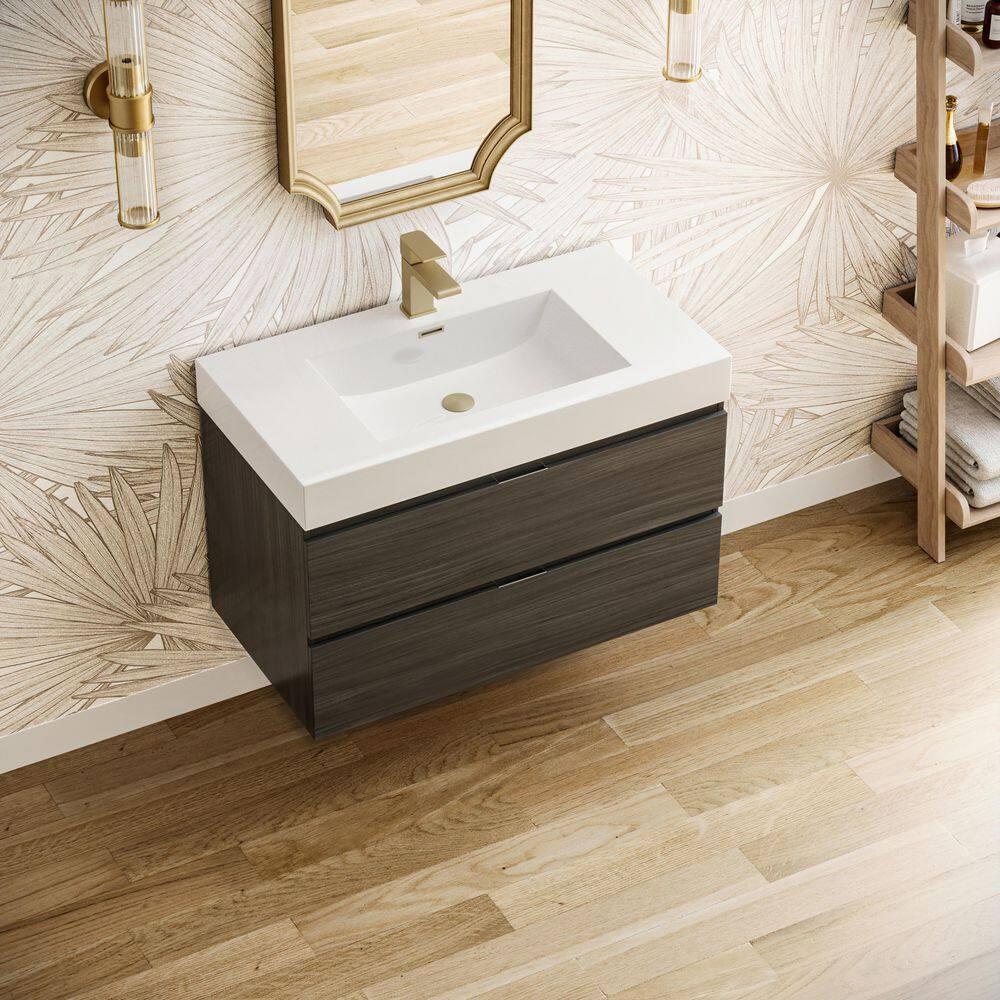 Valencia 36" Wall Mount Single Sink Bathroom Vanity with Top and Sink (Faucet Not Included)