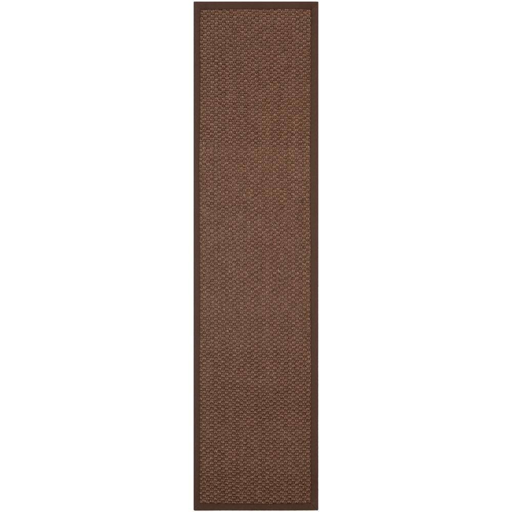 Natural Fiber NF525 Power Loomed Indoor Runner Rug - Chocolate - 2'x8' - Safavieh.