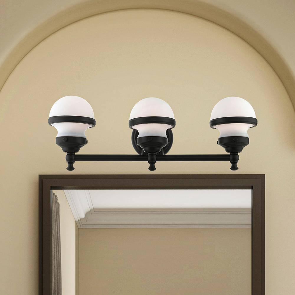 Livex Lighting Oldwick 3 - Light Vanity in  Black