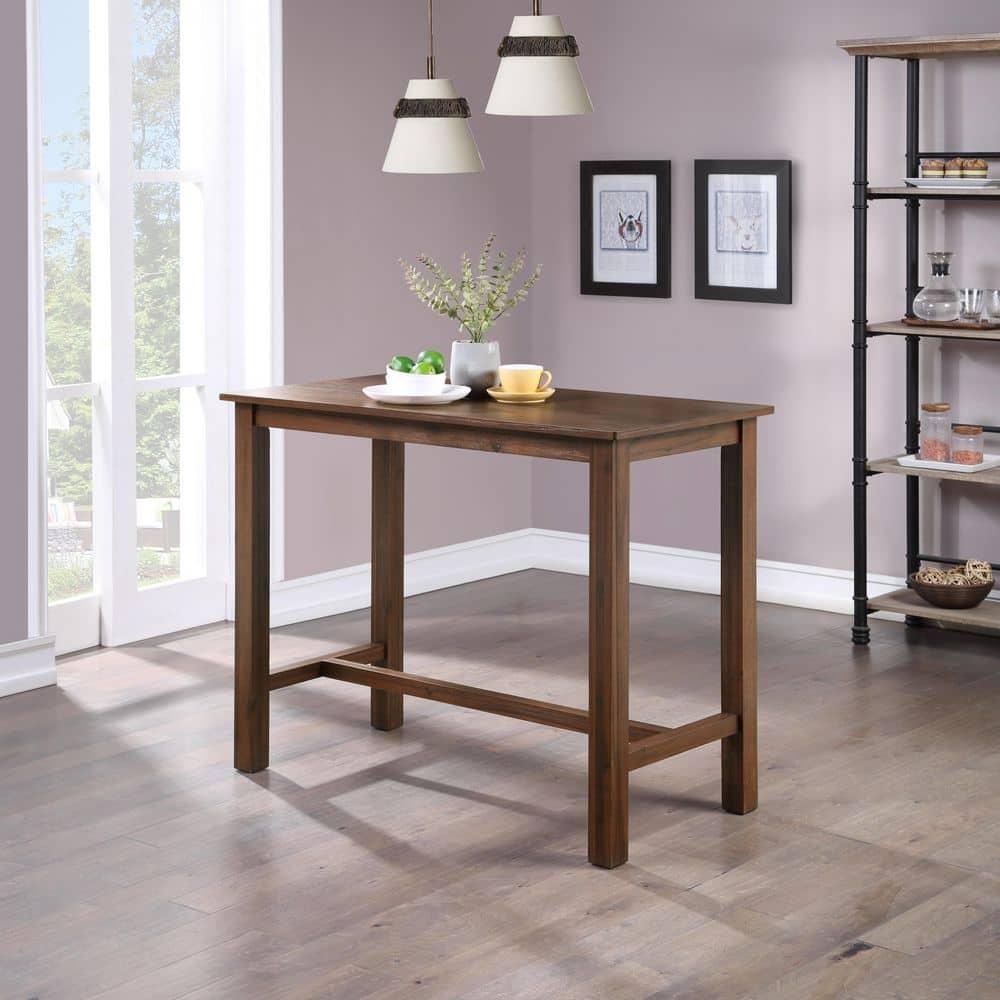 Sonoma Counter Height Pub Table Chestnut - Boraam: Modern Kitchen Table for 4, Wood Frame, 36" High