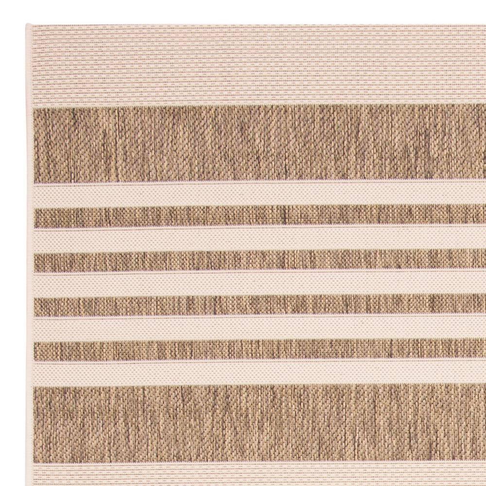 SAFAVIEH Courtyard Caroline Striped Indoor/Outdoor Area Rug, 9' x 12', Brown/Bone