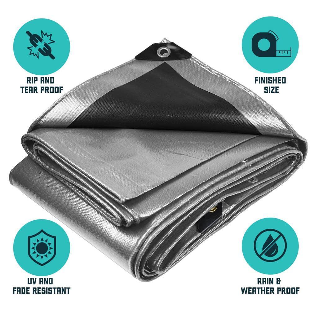 Core Tarps 16 Mil Heavy Duty Polyethylene Tarp, Waterproof, UV Resistant
