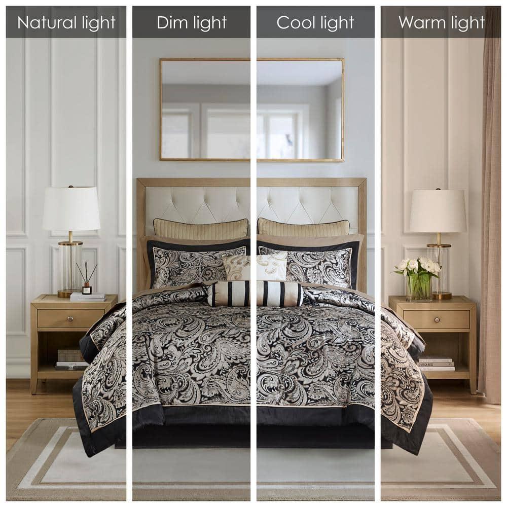 Madison Park Aubrey 12 Piece Comforter Set with Cotton Bed Sheets