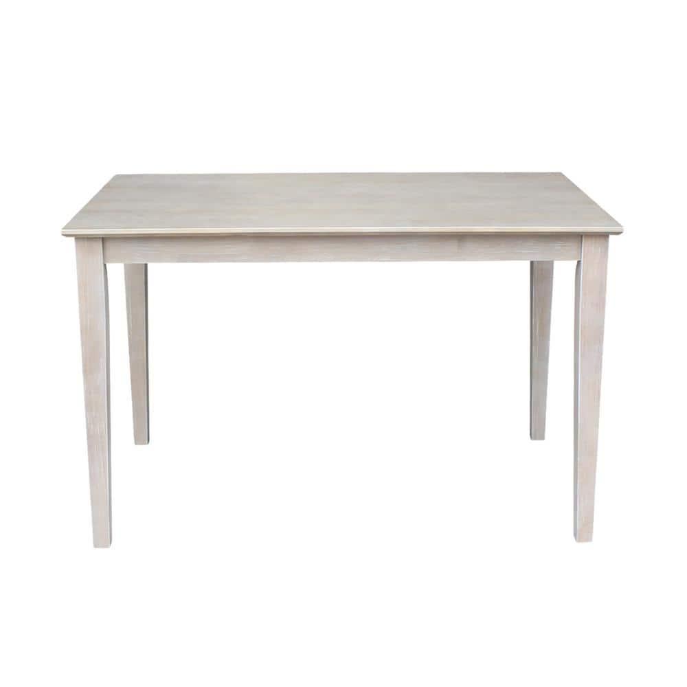 Solid Wood 30"X 48" Dining Table Washed Gray Taupe - International Concepts