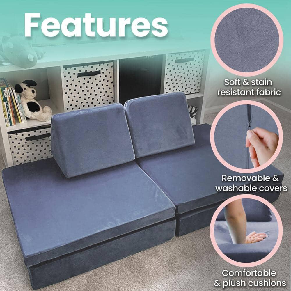 Critter Sitters Kids 8.5'' Foam Chair Sofa / Sectional and Ottoman