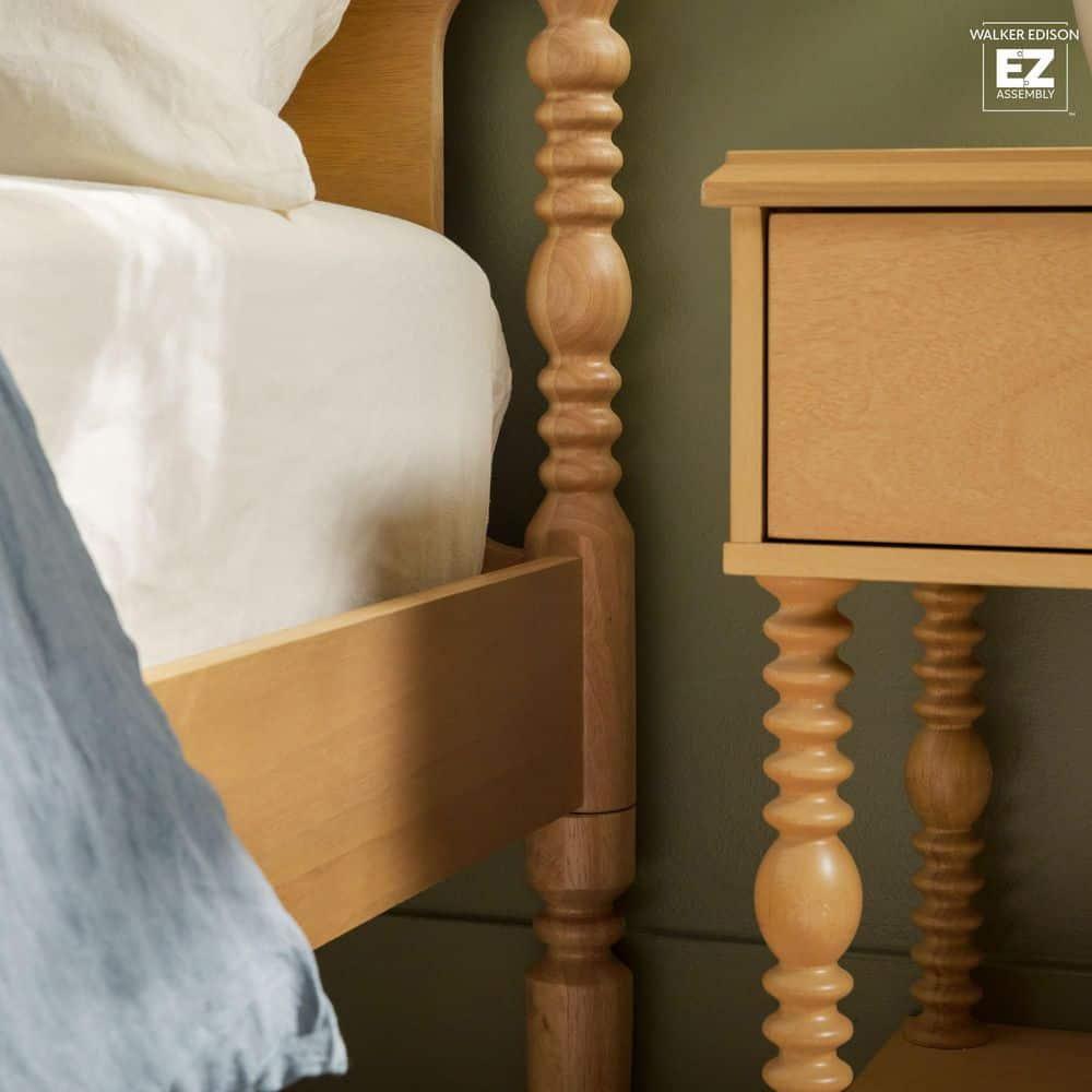 Vivienne Traditional Easy Assembly Solid Wood Turned Spindle Bed