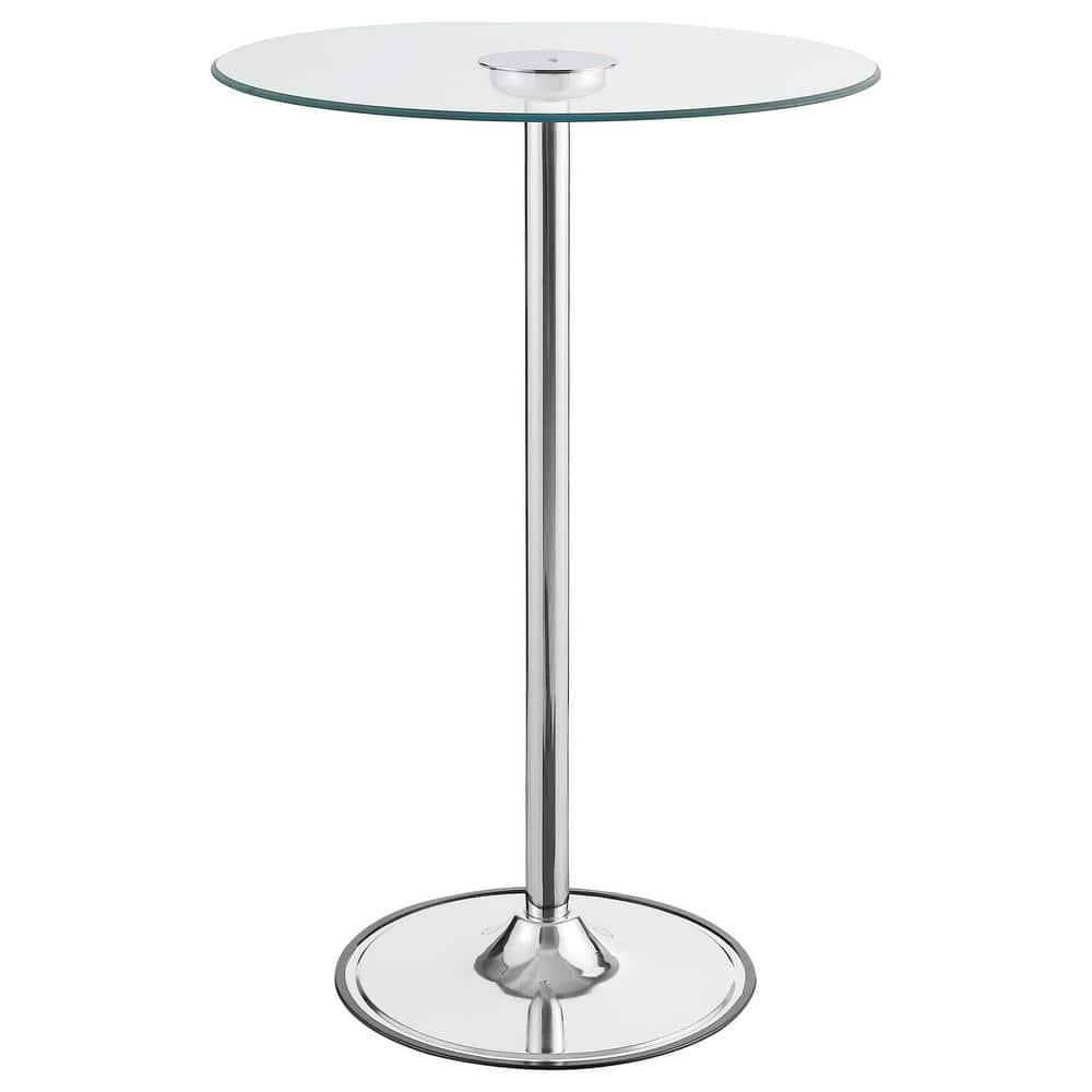 LED Bar Table Chrome and Clear