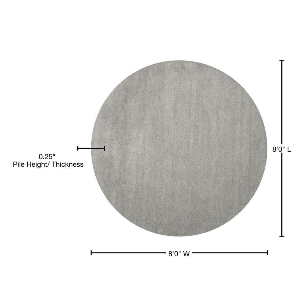 Himalaya HIM610 Handmade Area Rug - 8' Round - Grey - Safavieh
