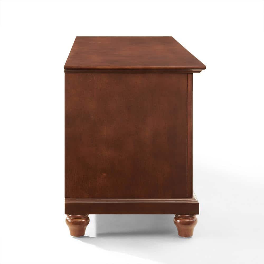 Cambridge TV Stand for TVs up to 60" Dark Red - Crosley: Entertainment Center with Adjustable Shelves & Cable Management