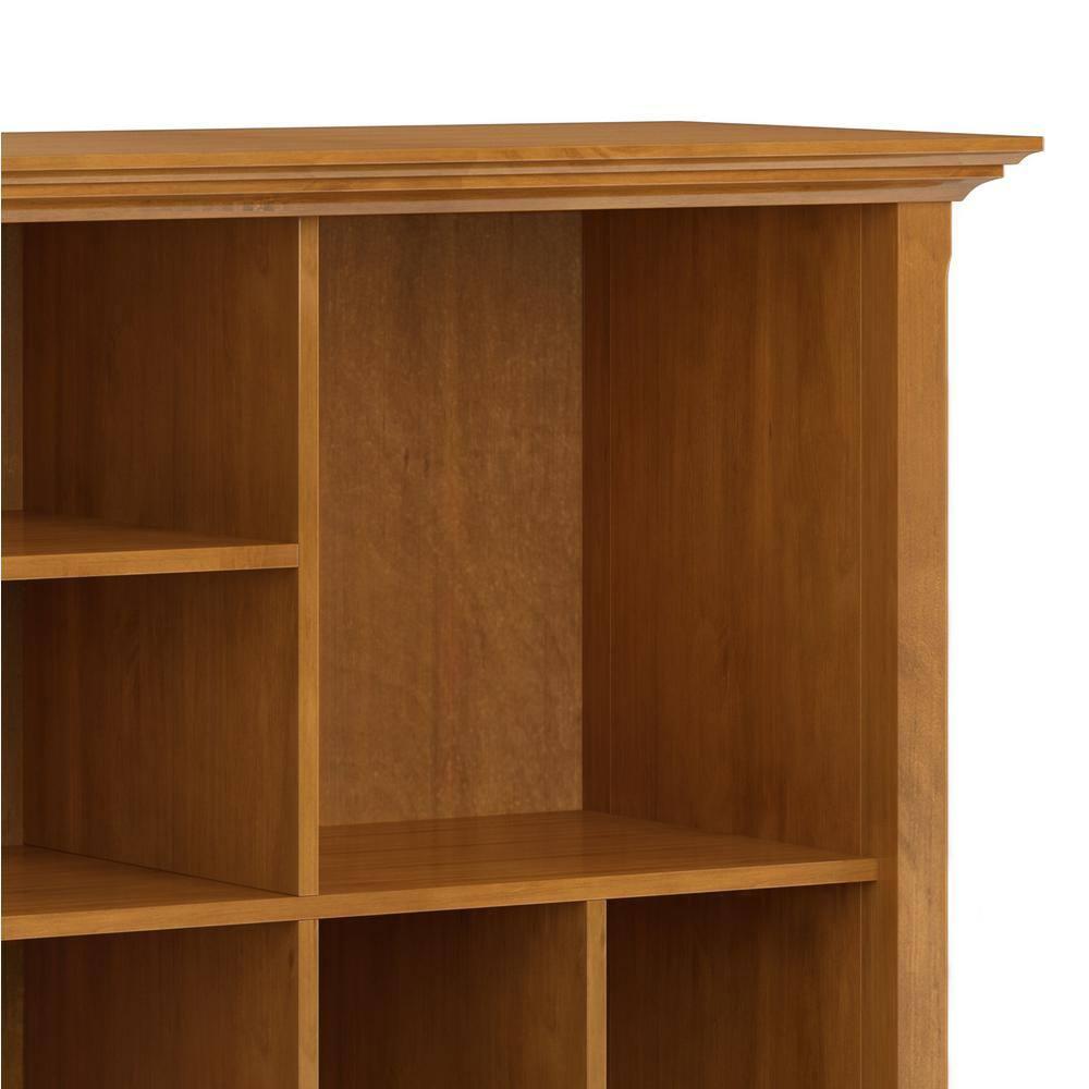 Simpli Home Amherst 44"W Solid Wood Multi Cube Bookcase with 8 Different Sized Storage Cubbies