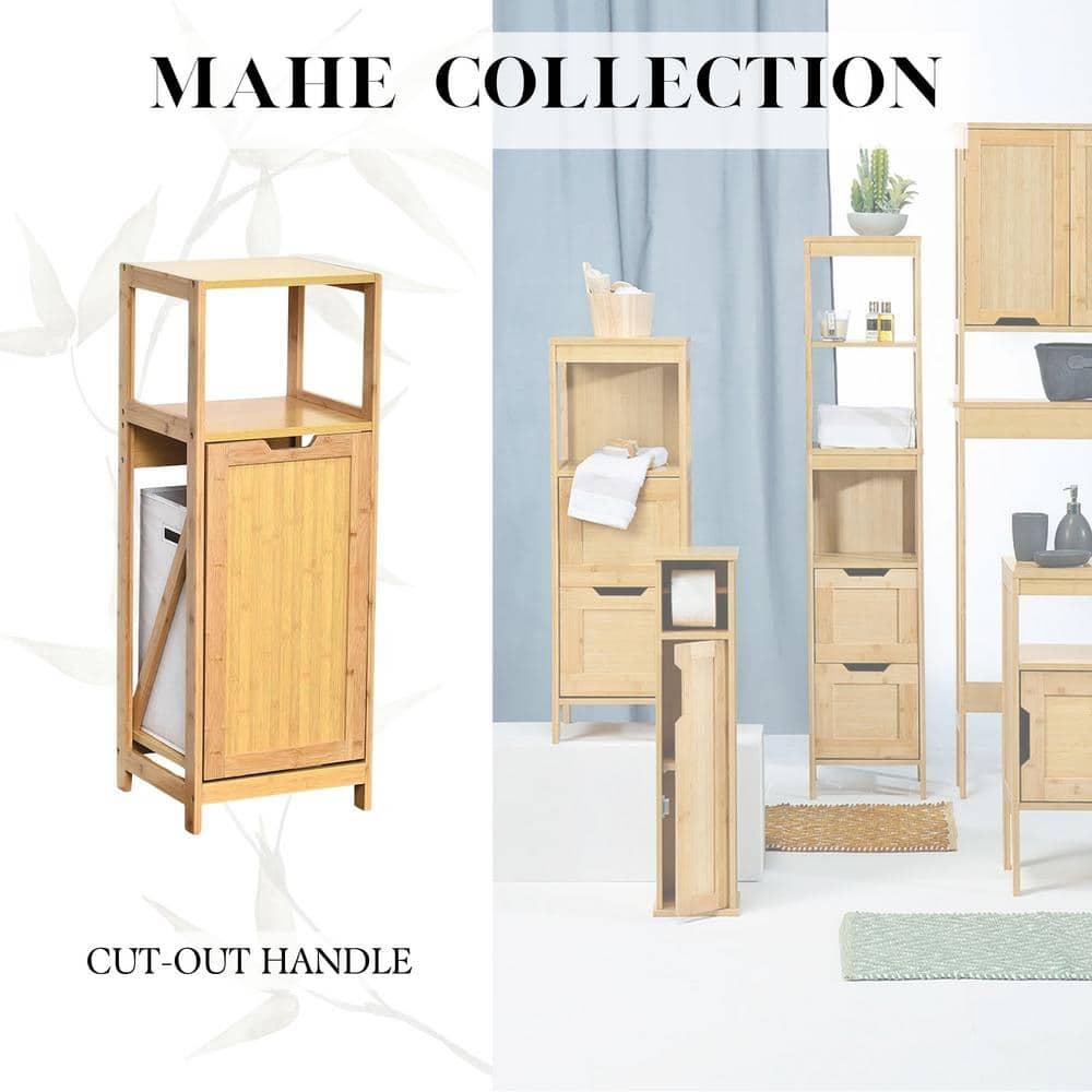 Evideco Miami Tilt-Out Cabinet Laundry Hamper with Basket and Shelves