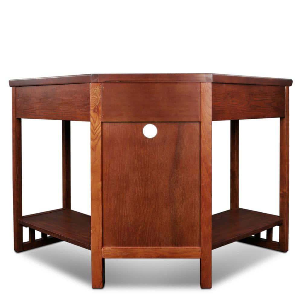 Mission Corner Computer Desk in Mission Oak