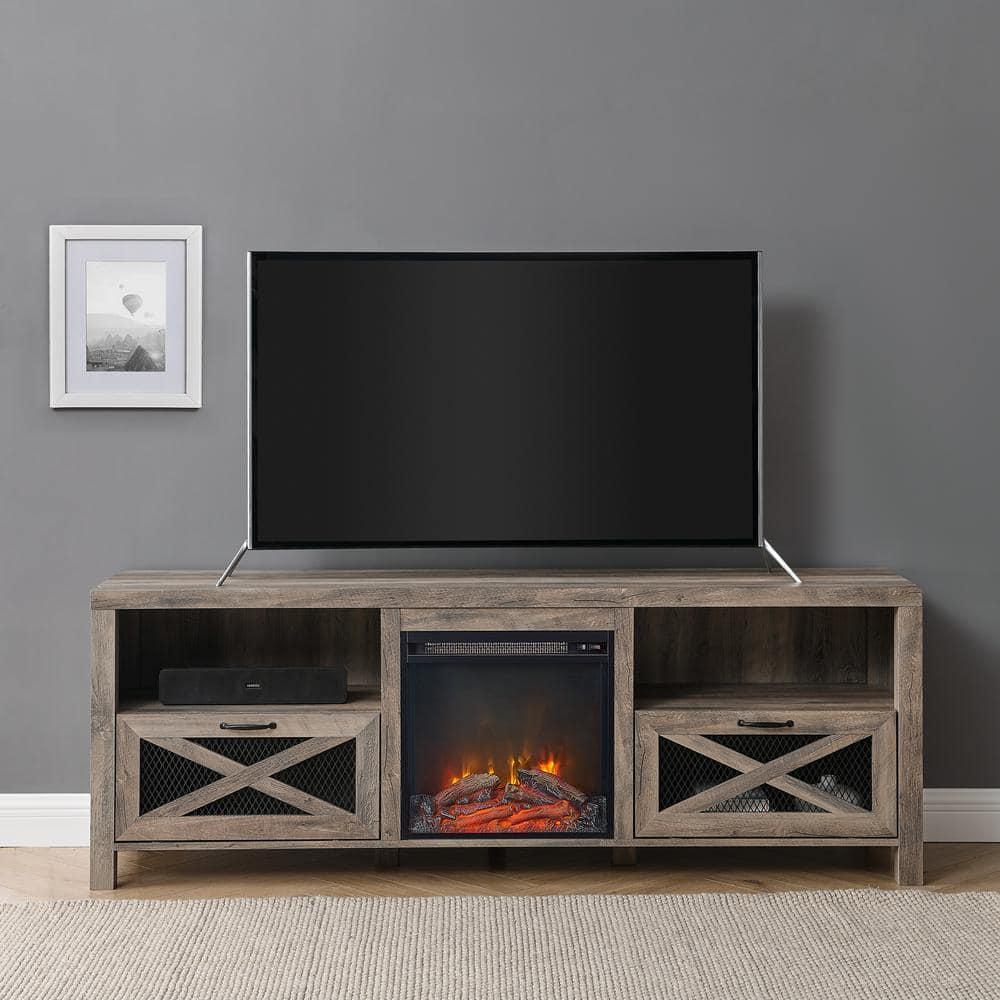 Tansey 70" Media Console with Electric Fireplace