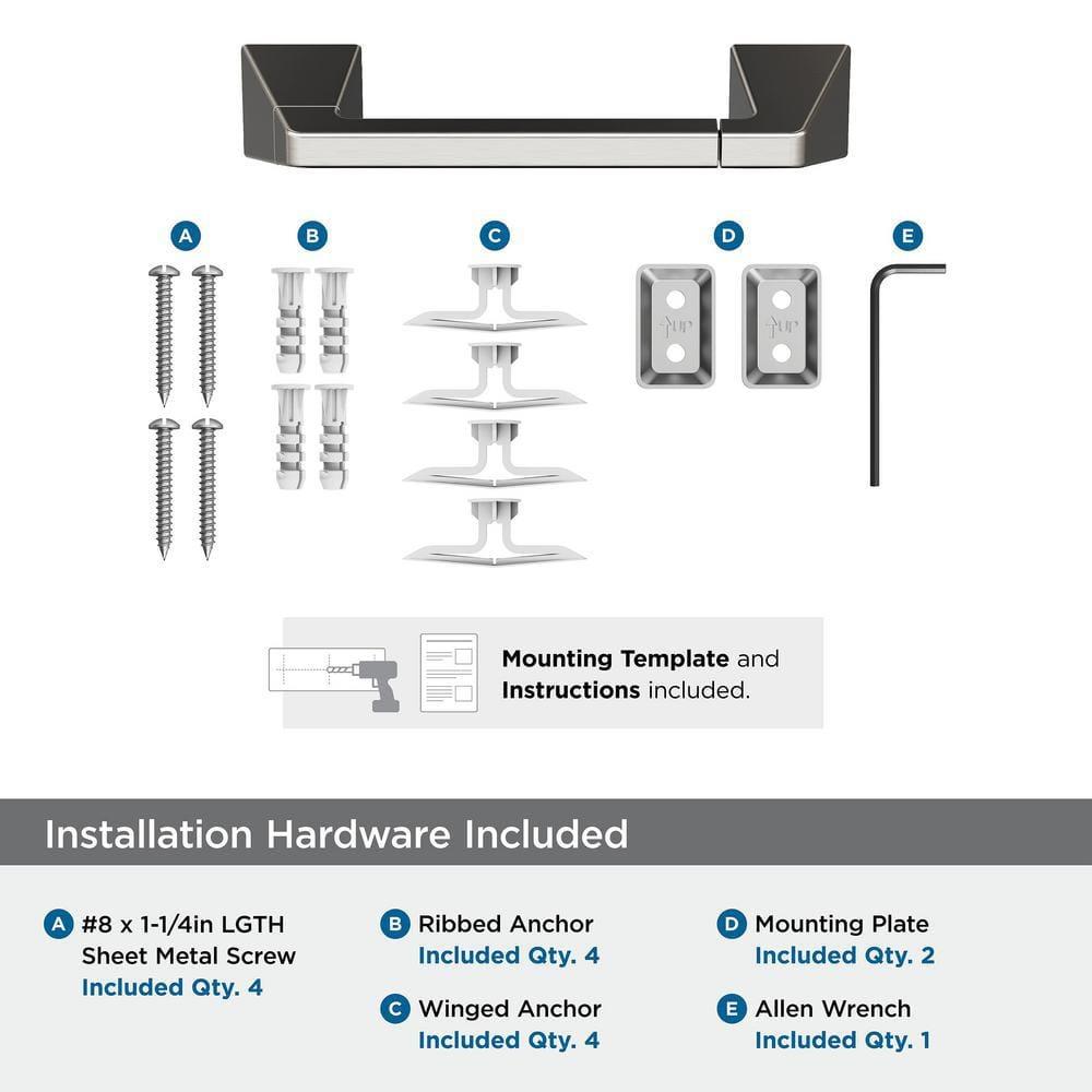 Amerock Blackrock Brushed Nickel Pivoting Double Post Toilet Paper Holder
