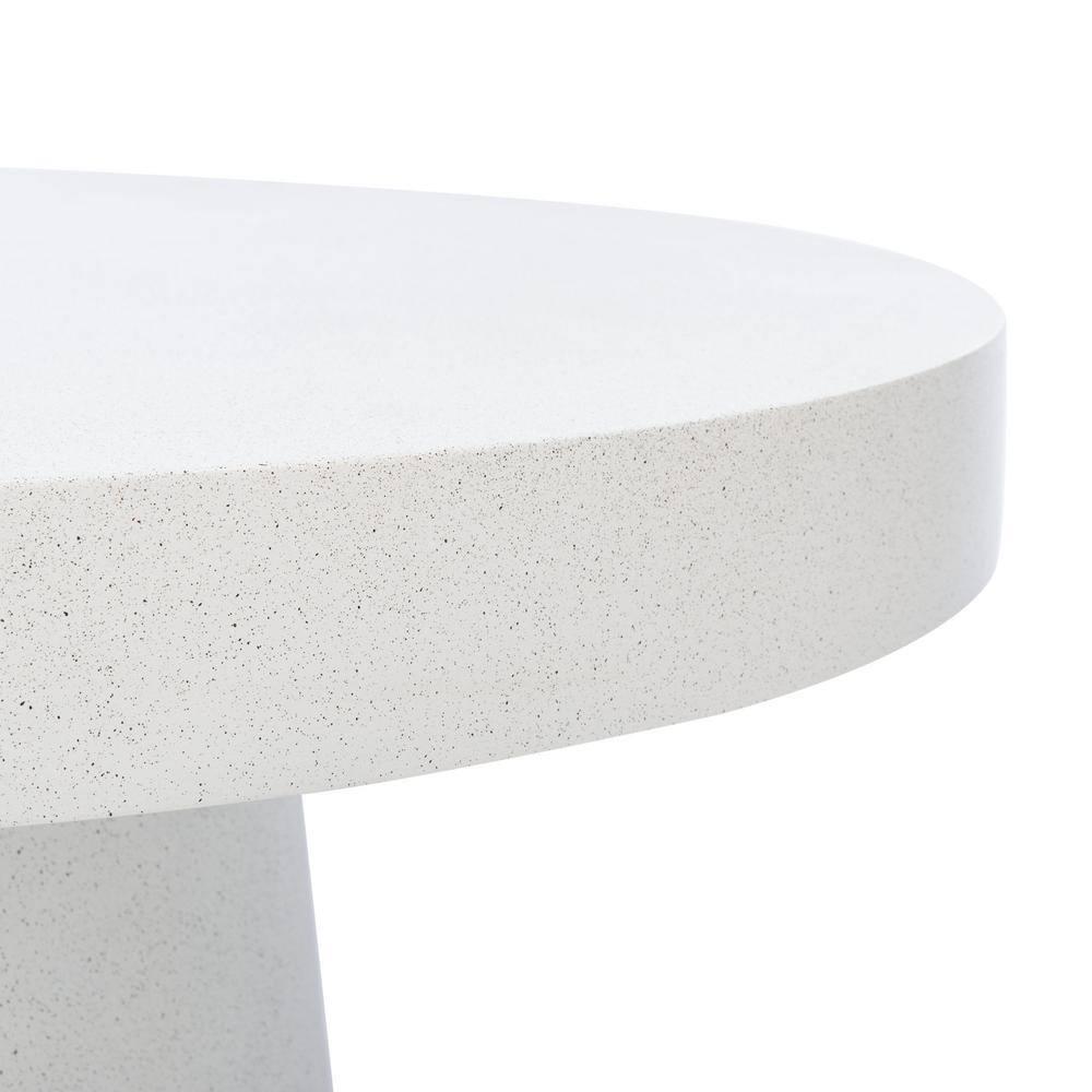Jaria Faux Concrete Coffee Table - White Terrazzo - Safavieh
