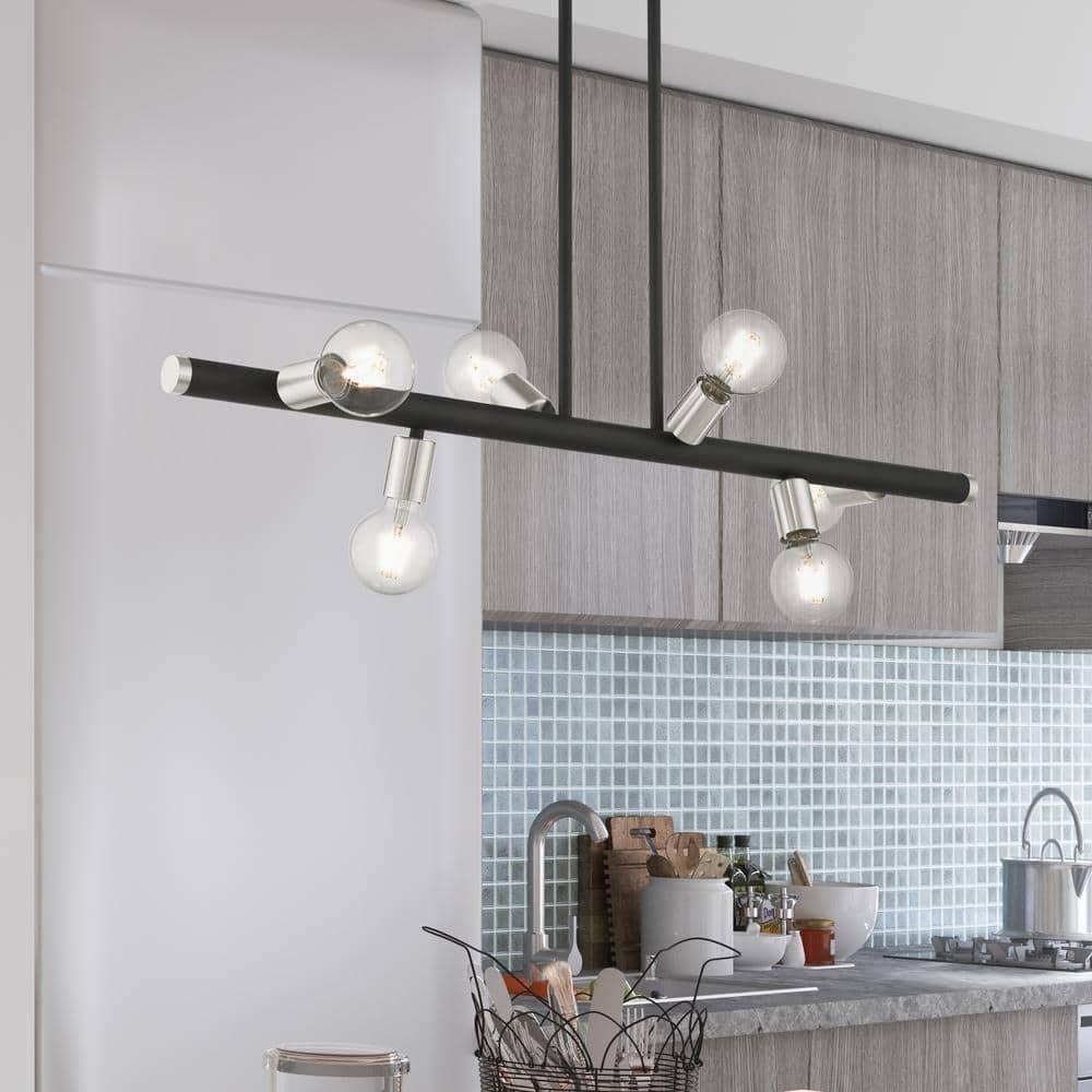 Livex Lighting - Bannister - 6 Light Linear Chandelier in Mid Century Modern