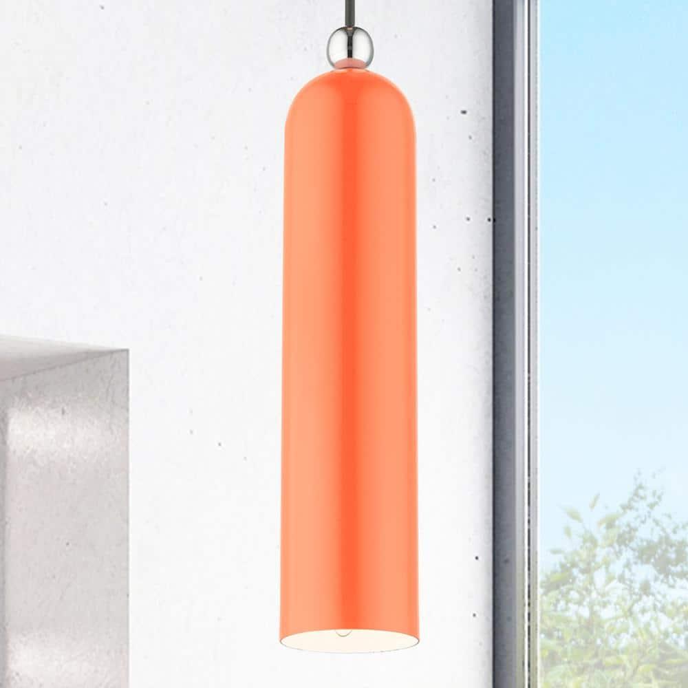 Livex Lighting Ardmore 1 - Light Pendant in  Shiny Orange